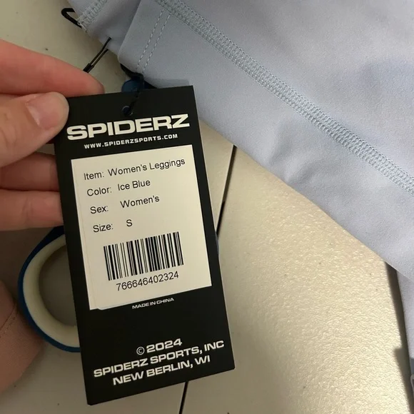 Spiderz Softball Leggings Women’s Small Ice Blue Pockets - Picture 3 of 8